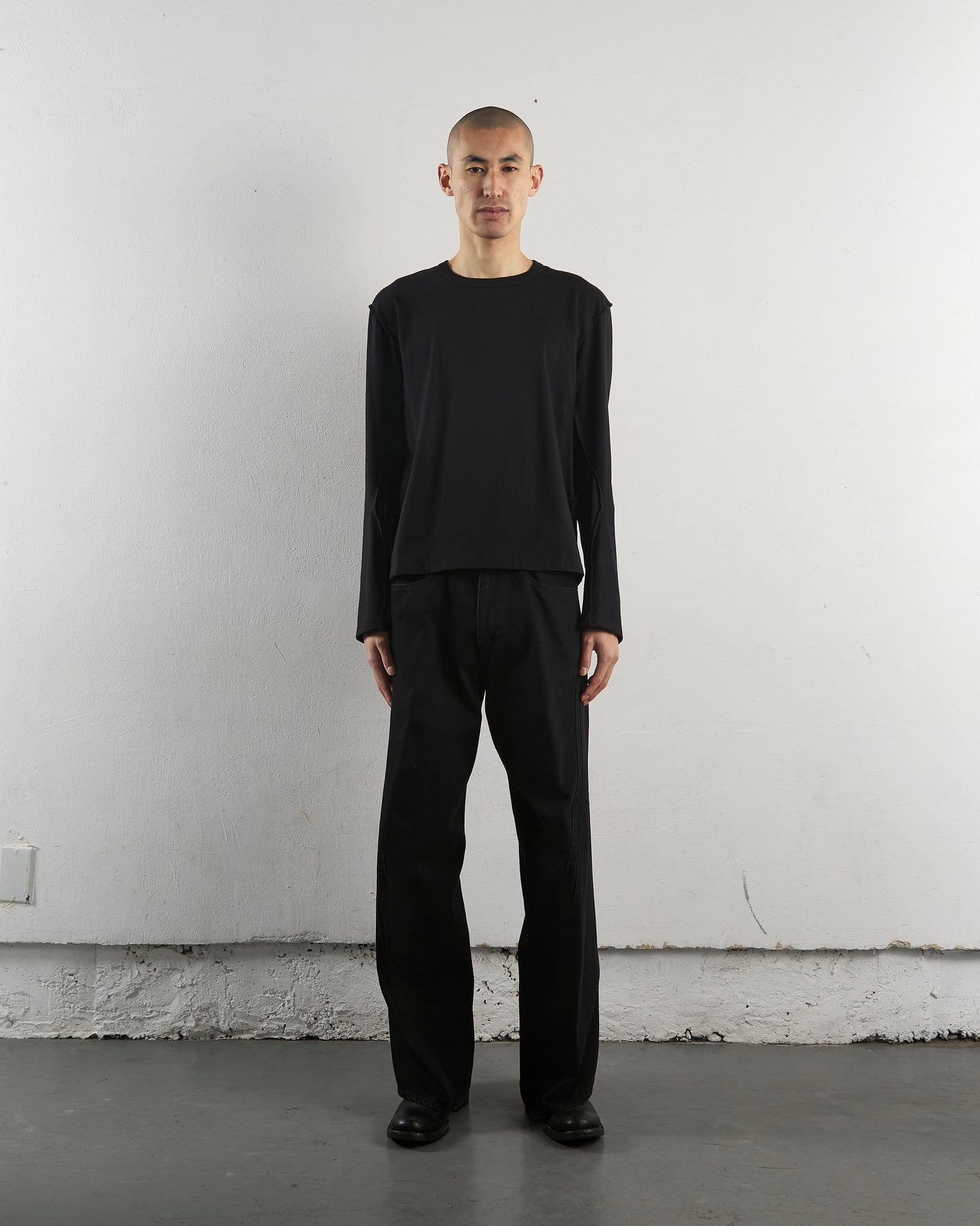 3D TWISTED WIDE LEG JEANS