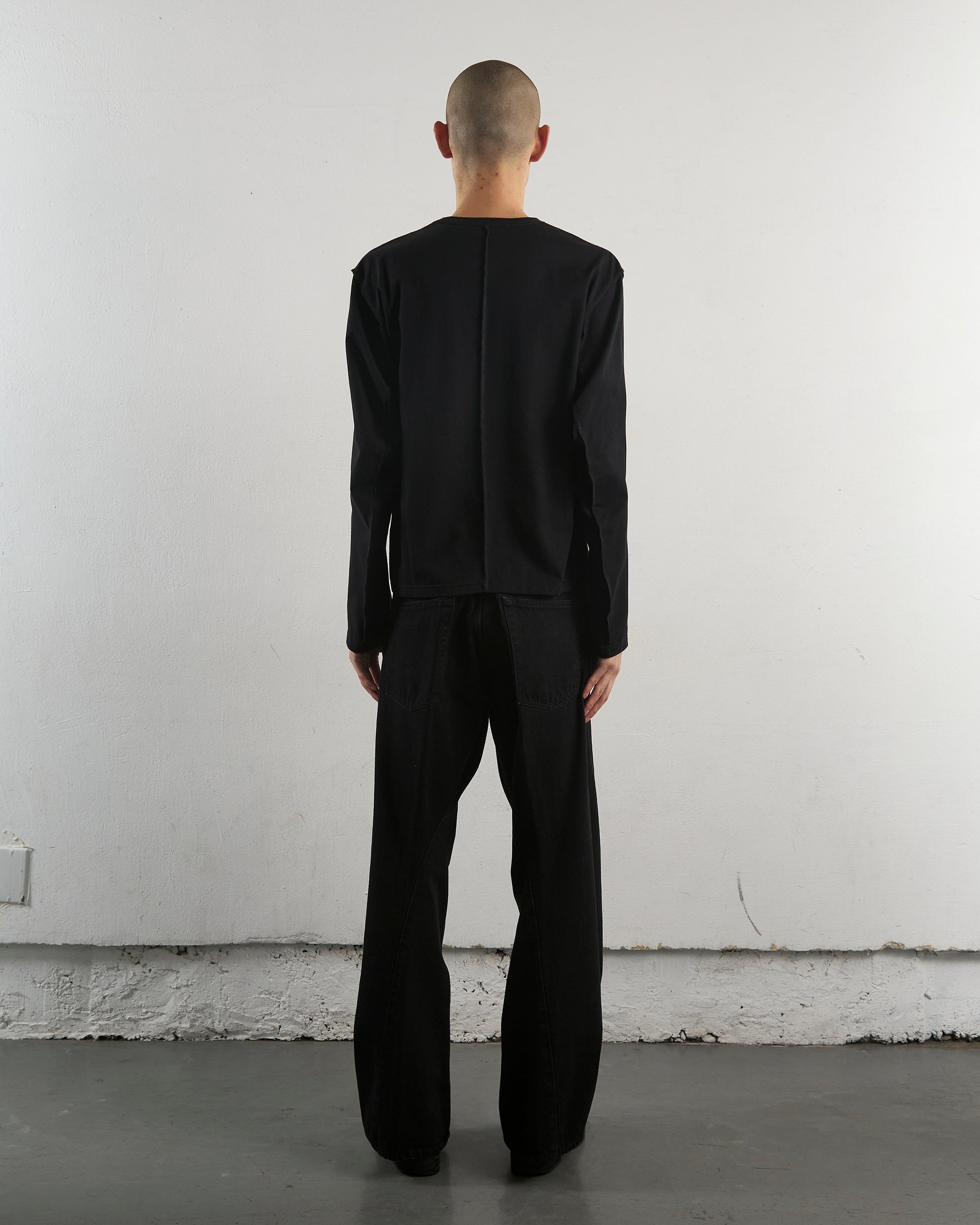 3D TWISTED WIDE LEG JEANS