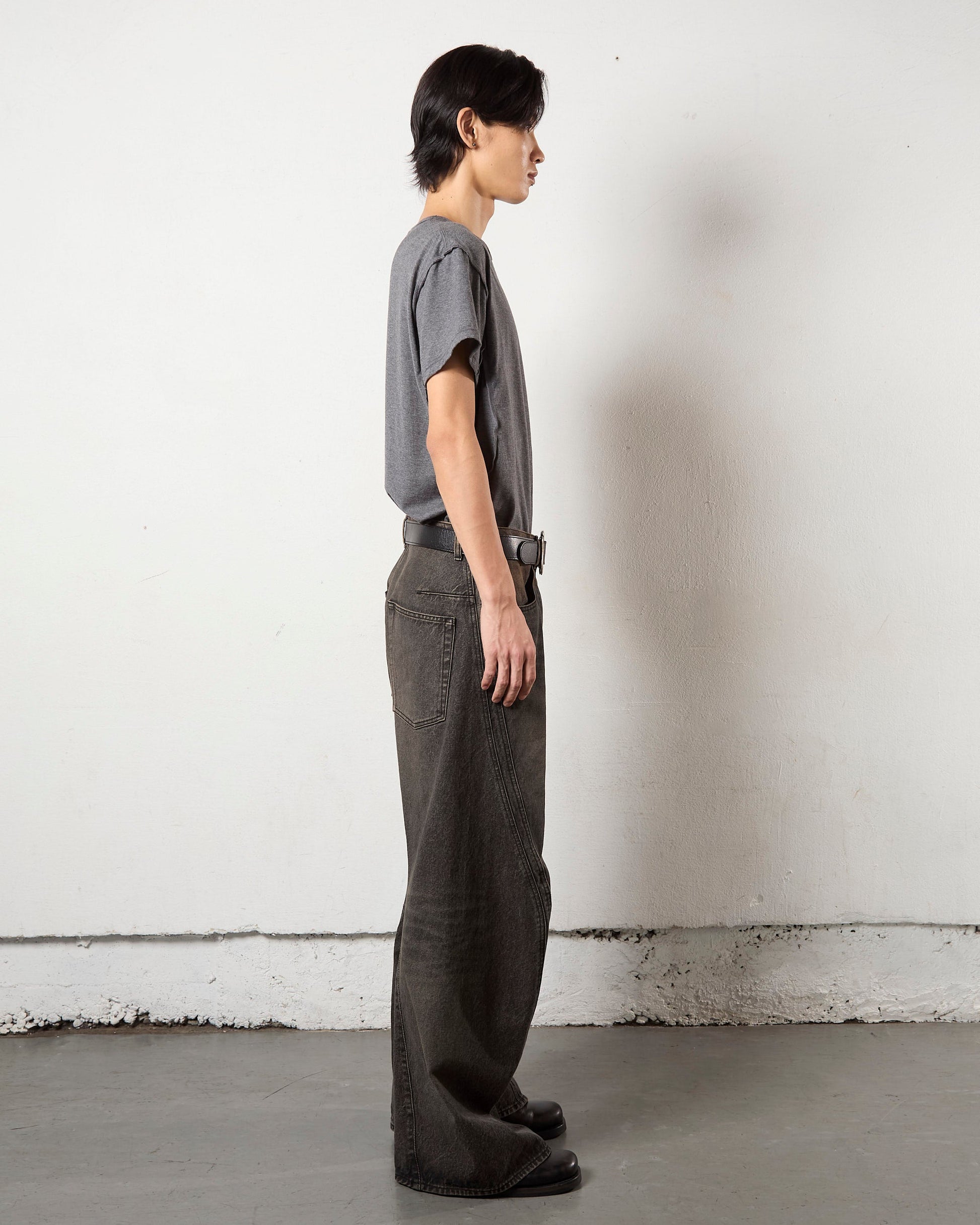 3D TWISTED WIDE LEG JEANS