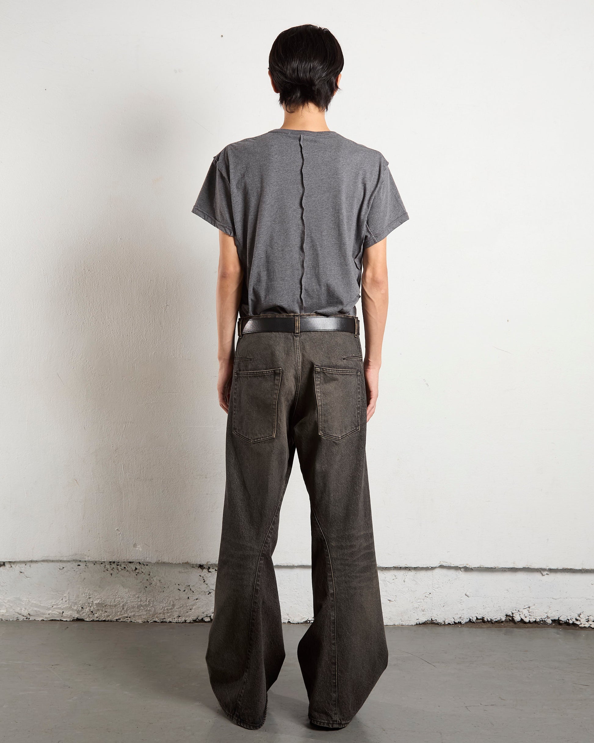 3D TWISTED WIDE LEG JEANS