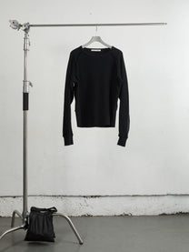 WAFFLE THERMAL LONG SLEEVE T‑SHIRT