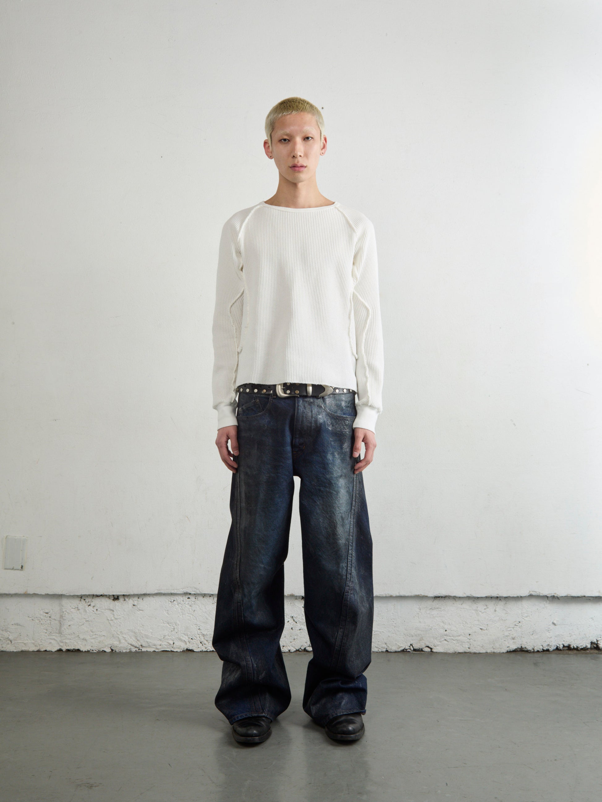 WAFFLE THERMAL LONG SLEEVE T‑SHIRT