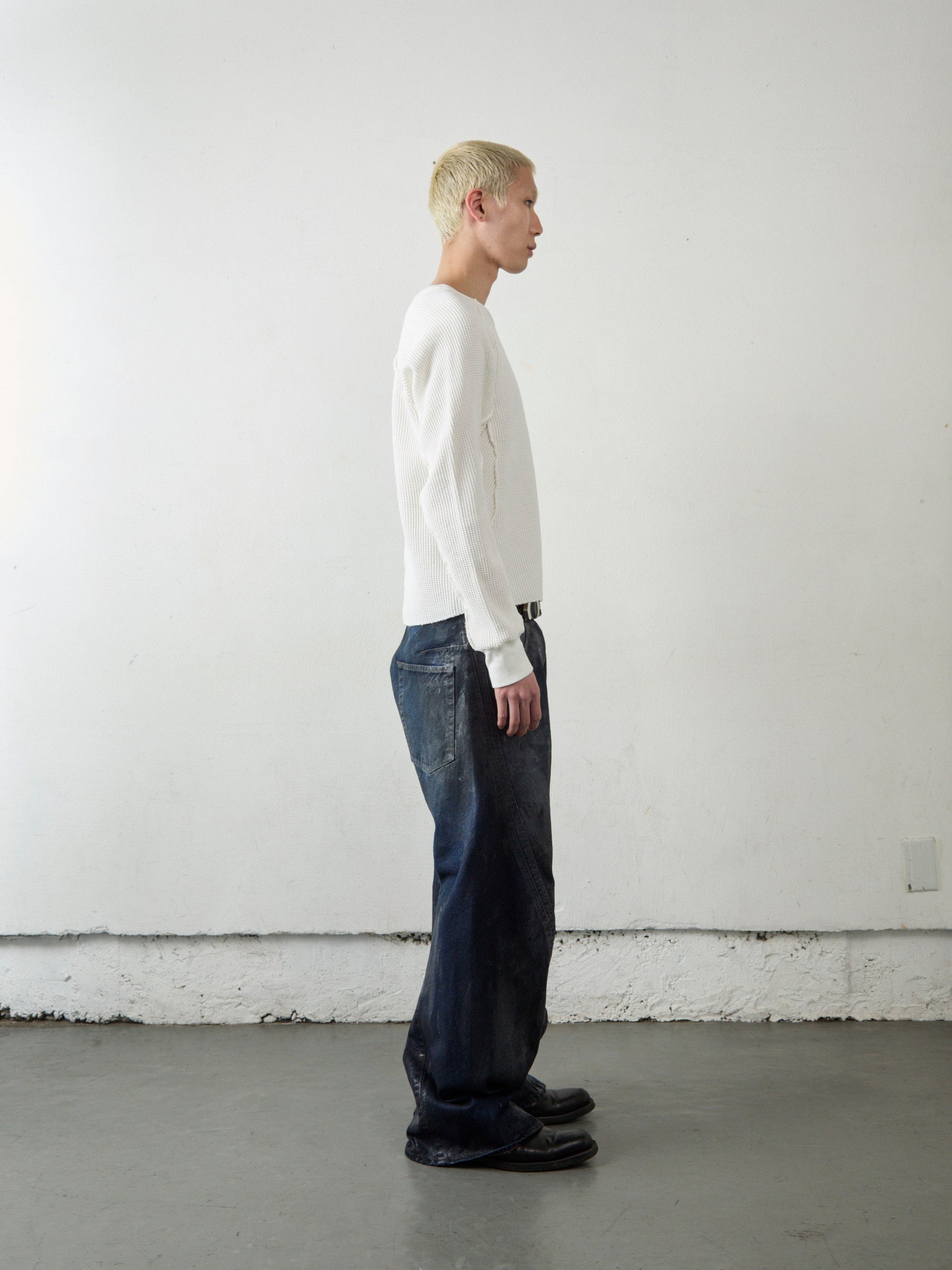 WAFFLE THERMAL LONG SLEEVE T‑SHIRT