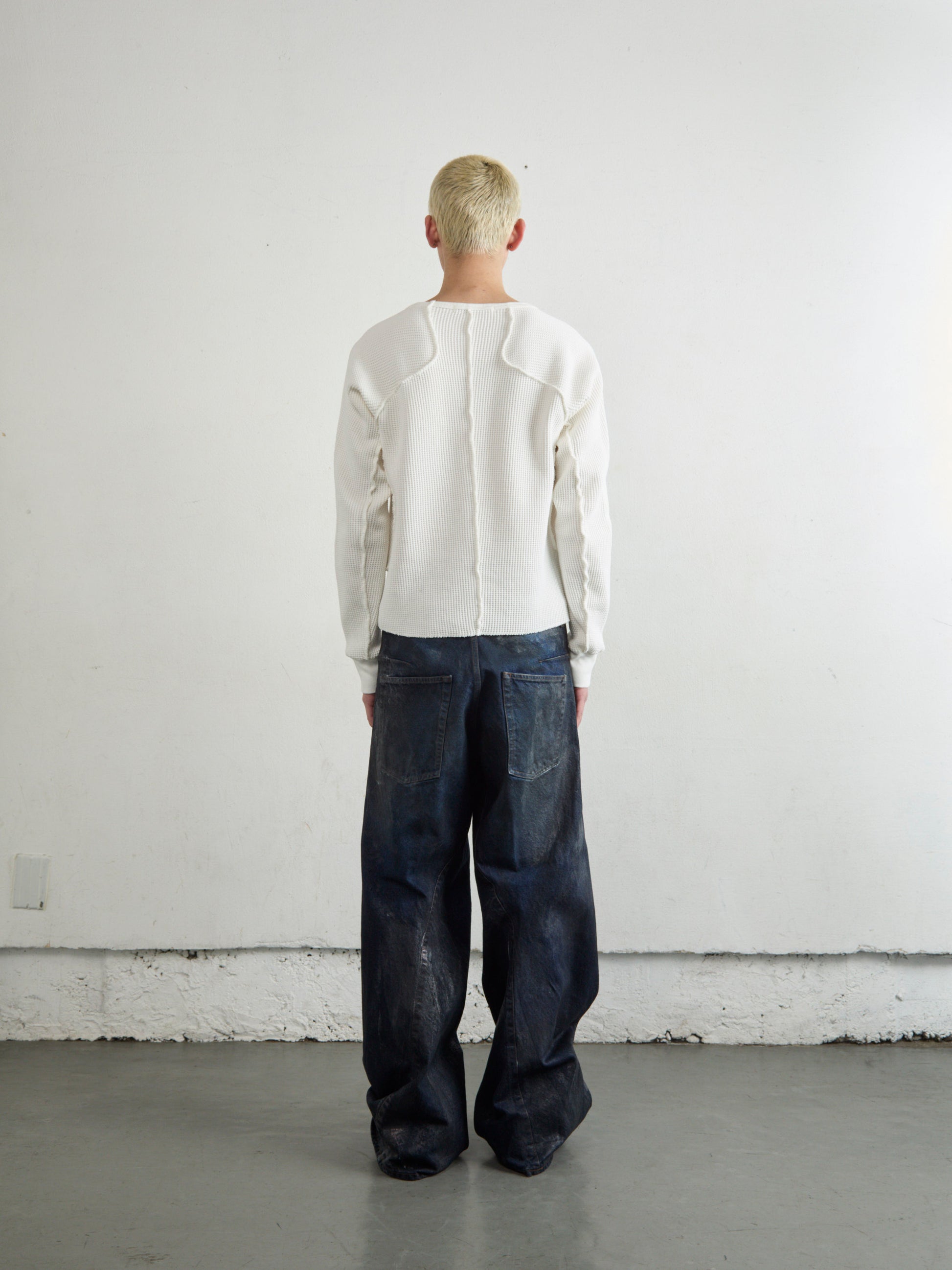 WAFFLE THERMAL LONG SLEEVE T‑SHIRT