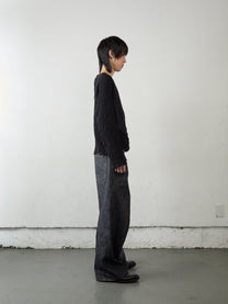 3D TWISTED WIDE LEG JEANS