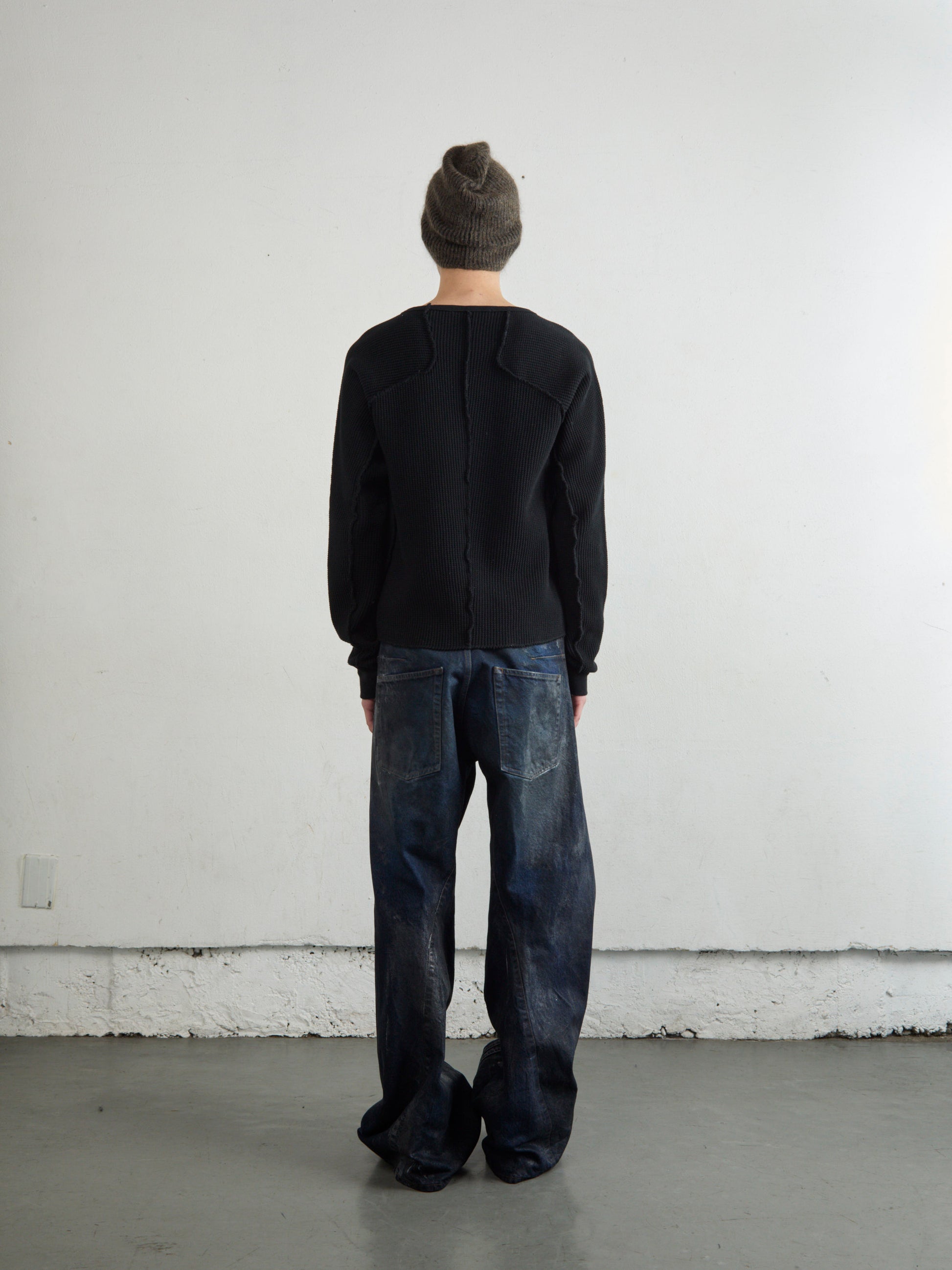 WAFFLE THERMAL LONG SLEEVE T‑SHIRT