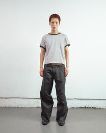 GLITTER TWILL 3D TWISTED WIDE LEG 5P PANTS