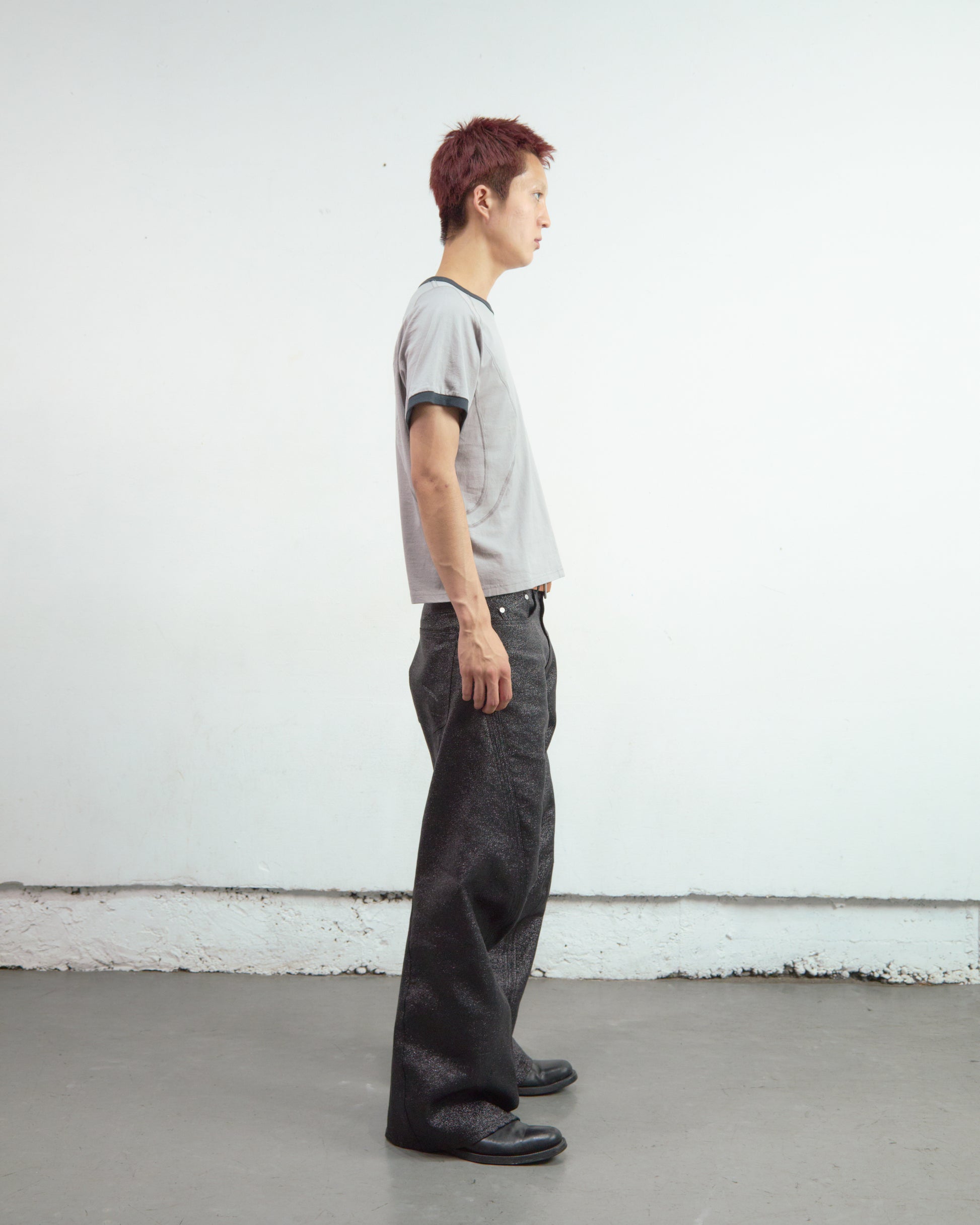 GLITTER TWILL 3D TWISTED WIDE LEG 5P PANTS
