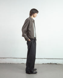2TUCKED CURVED LEG TROUSERS