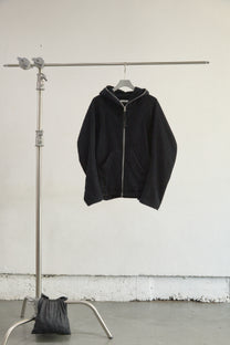 SEMI SHEER FULL ZIP UP HOODIE