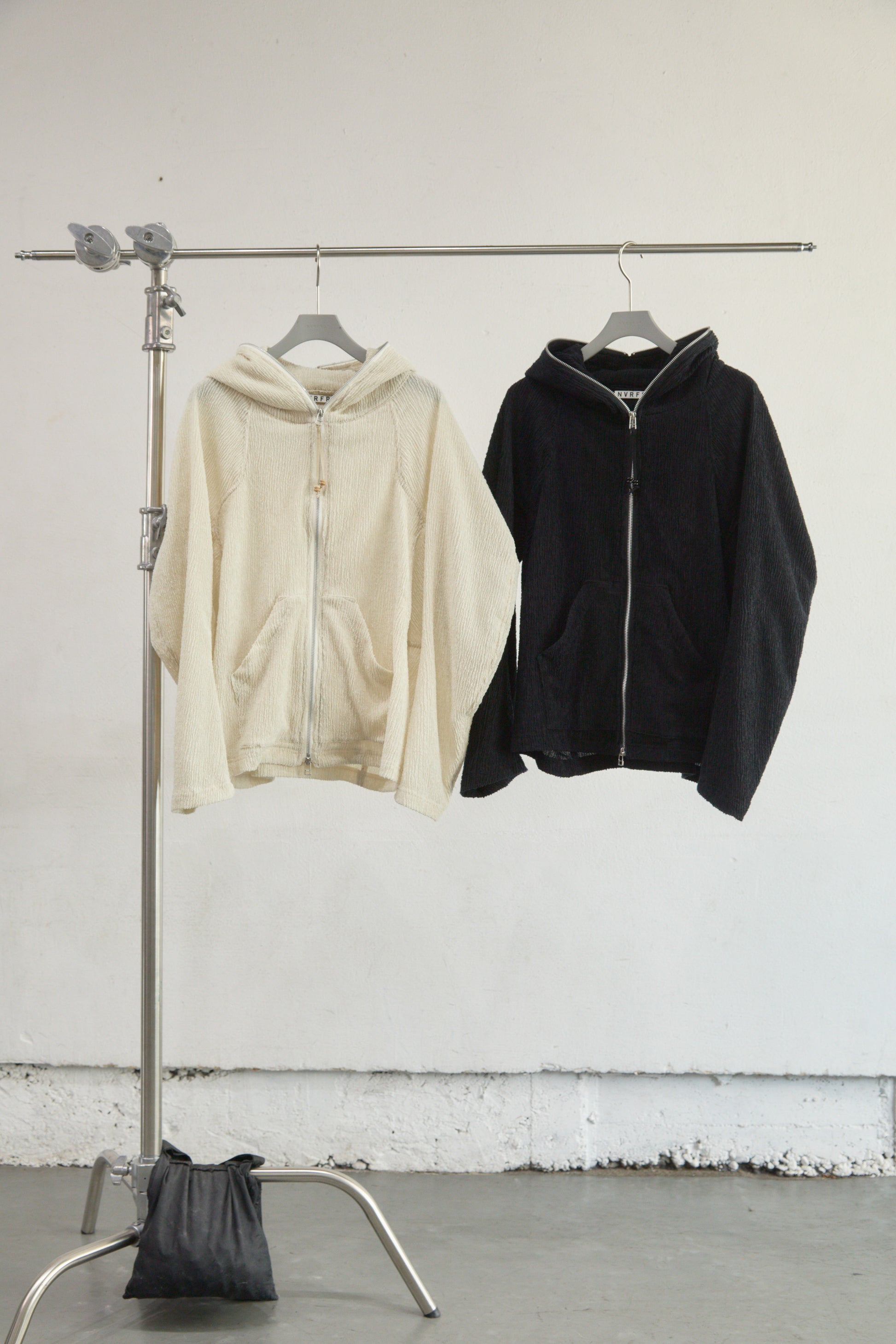 SEMI SHEER FULL ZIP UP HOODIE
