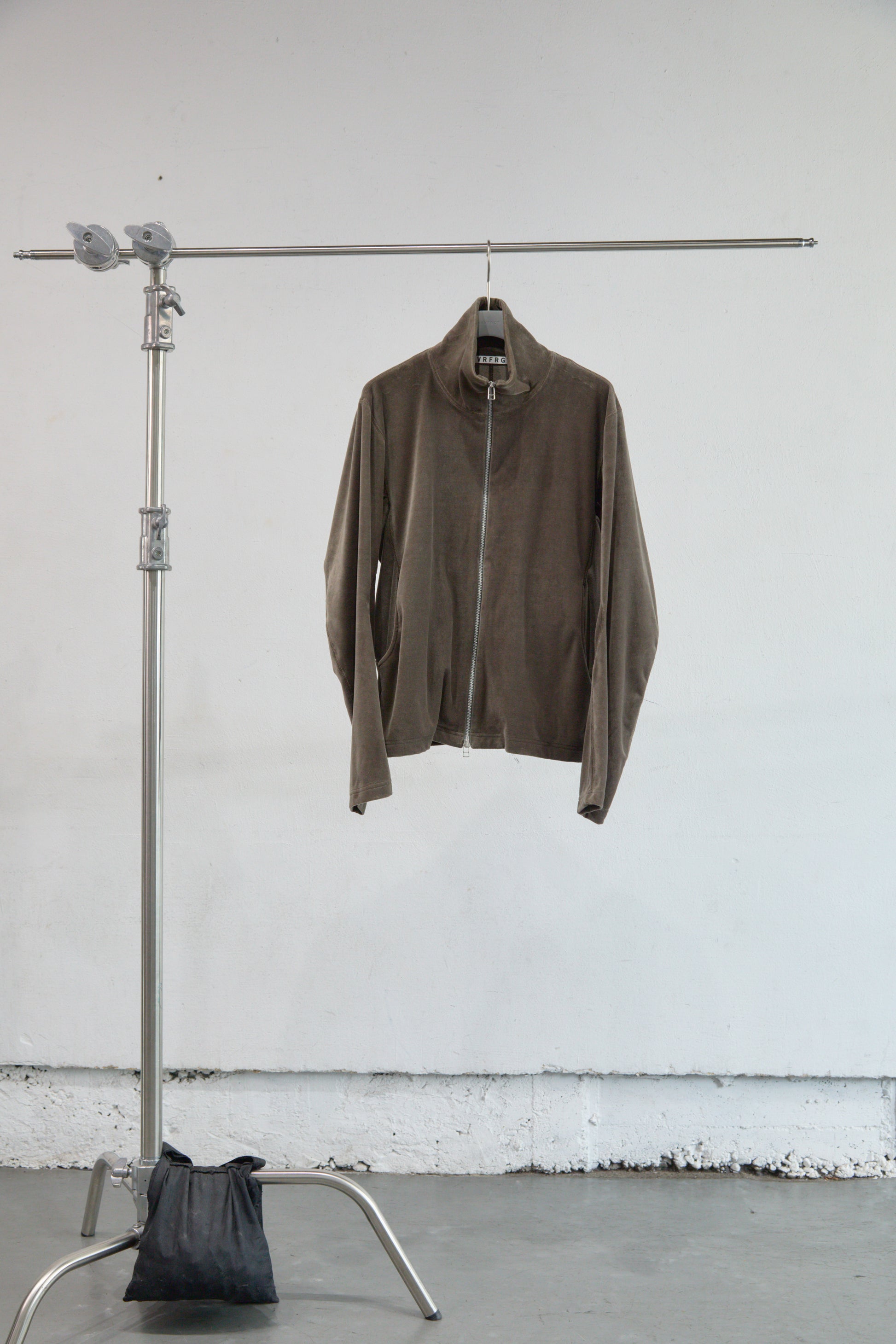 VELOUR ZIP UP TRACK TOP