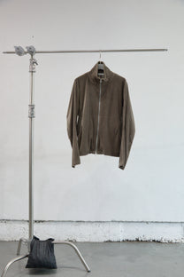 VELOUR ZIP UP TRACK TOP