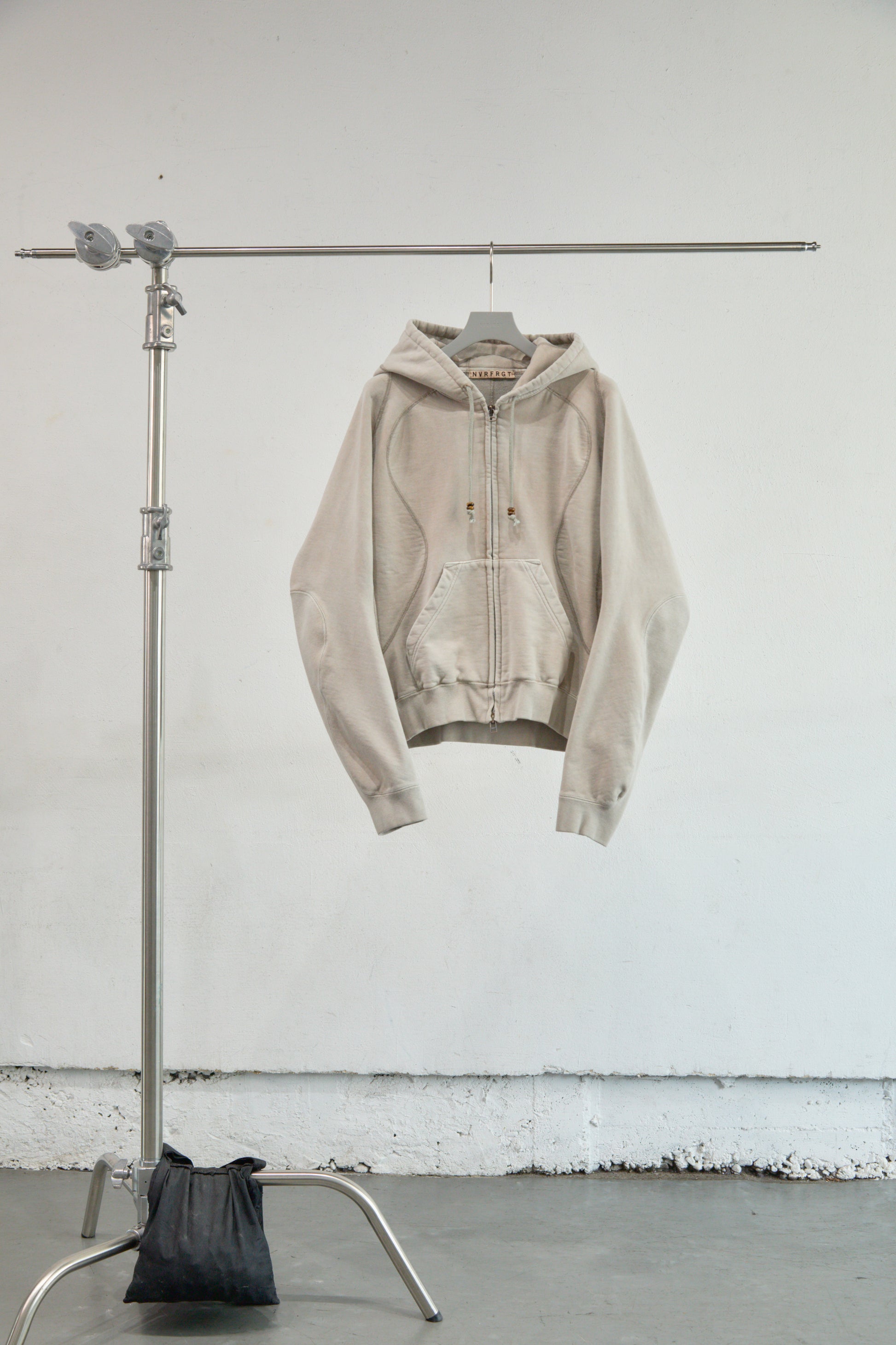 PANELED ZIP UP HOODIE