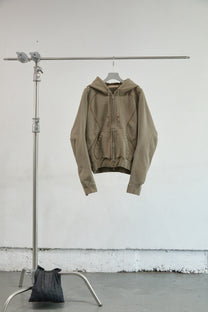 PANELED ZIP UP HOODIE