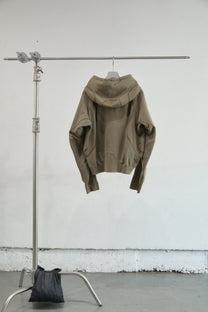 PANELED ZIP UP HOODIE