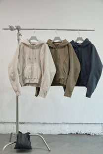 PANELED ZIP UP HOODIE