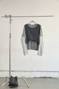 PANELLED MULTI LAYERD T-SHIRT