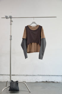 PANELLED MULTI LAYERD T-SHIRT