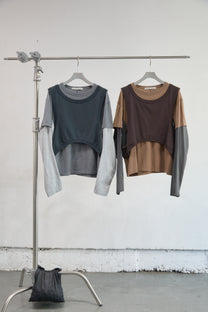 PANELLED MULTI LAYERD T-SHIRT