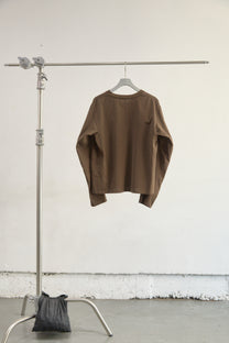 PANELLED V-NECK LONG SLEEVE T-SHIRT