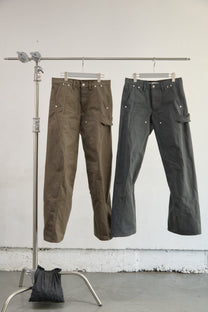 CURVED LEG DOUBLE KNEE WORK PANTS