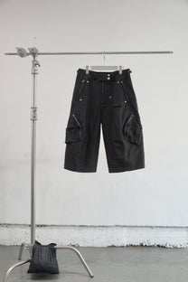 3D TWISTED PARACHUTE CARGO SHORTS