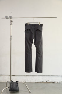 2TUCKED CURVED LEG TROUSERS