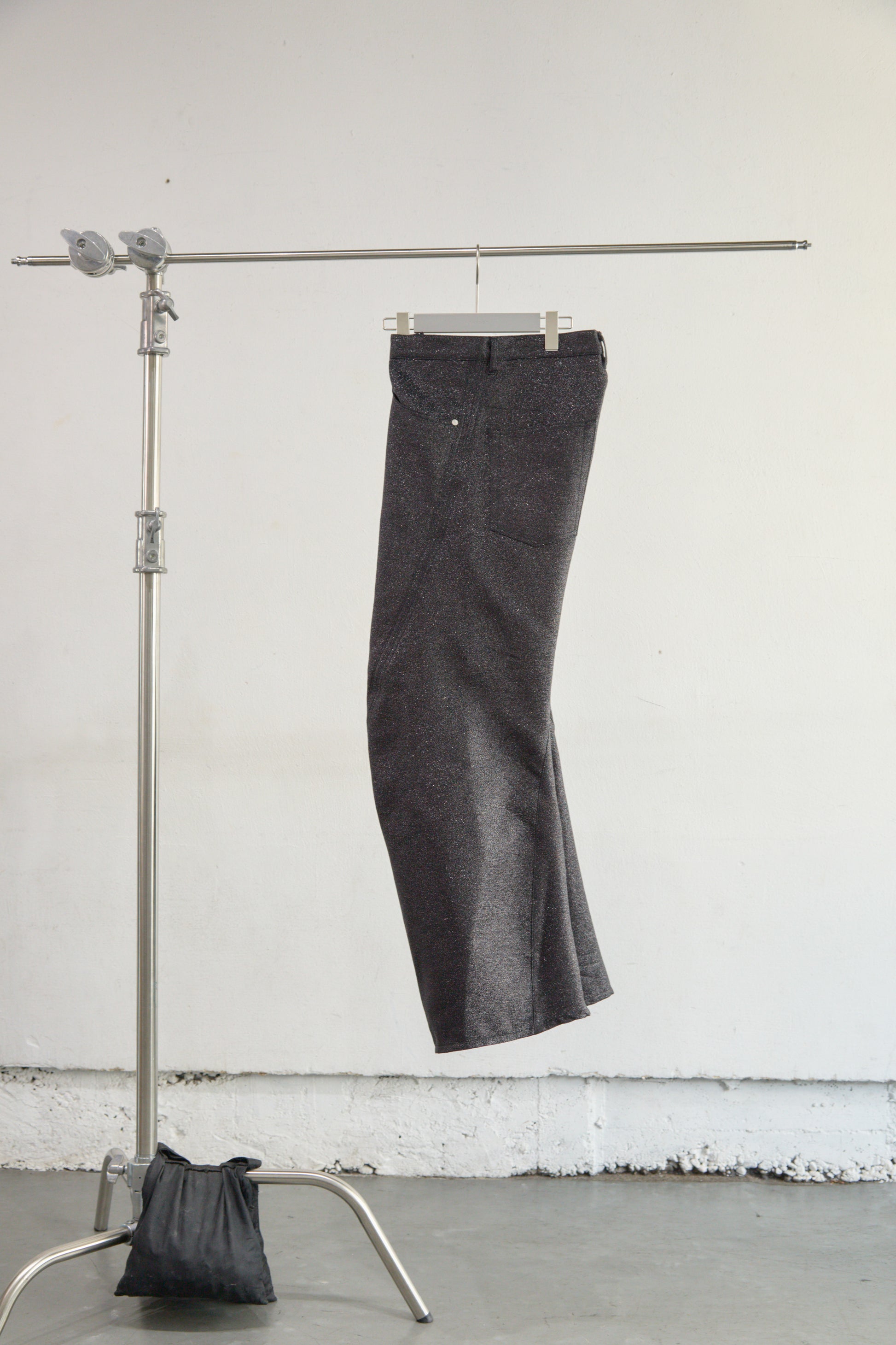 GLITTER TWILL 3D TWISTED WIDE LEG 5P PANTS