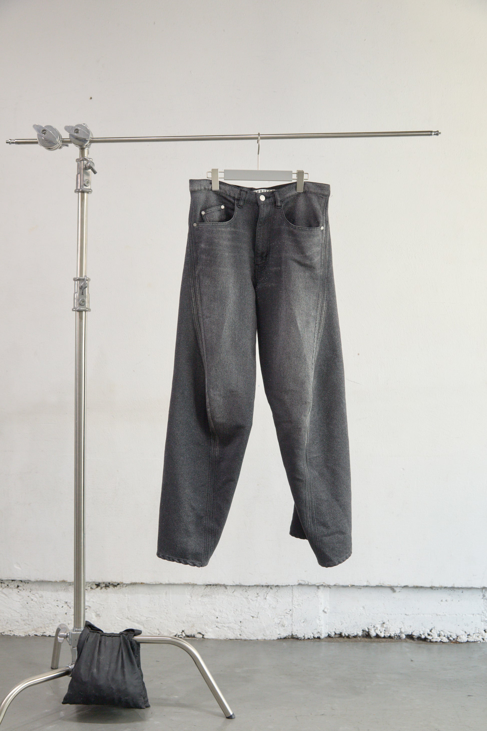 GLITTER TWILL 3D TWISTED WIDE LEG 5P PANTS