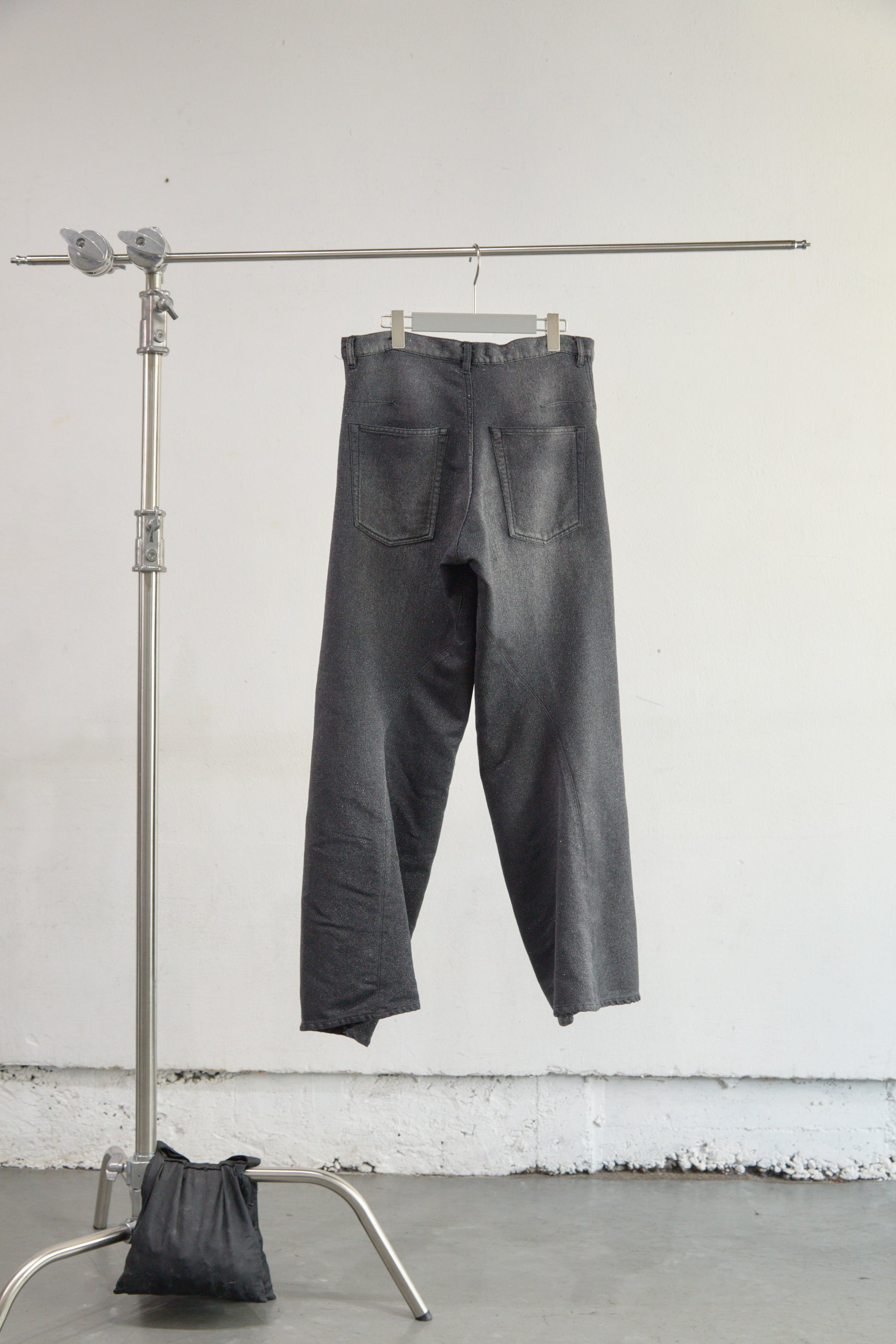 GLITTER TWILL 3D TWISTED WIDE LEG 5P PANTS