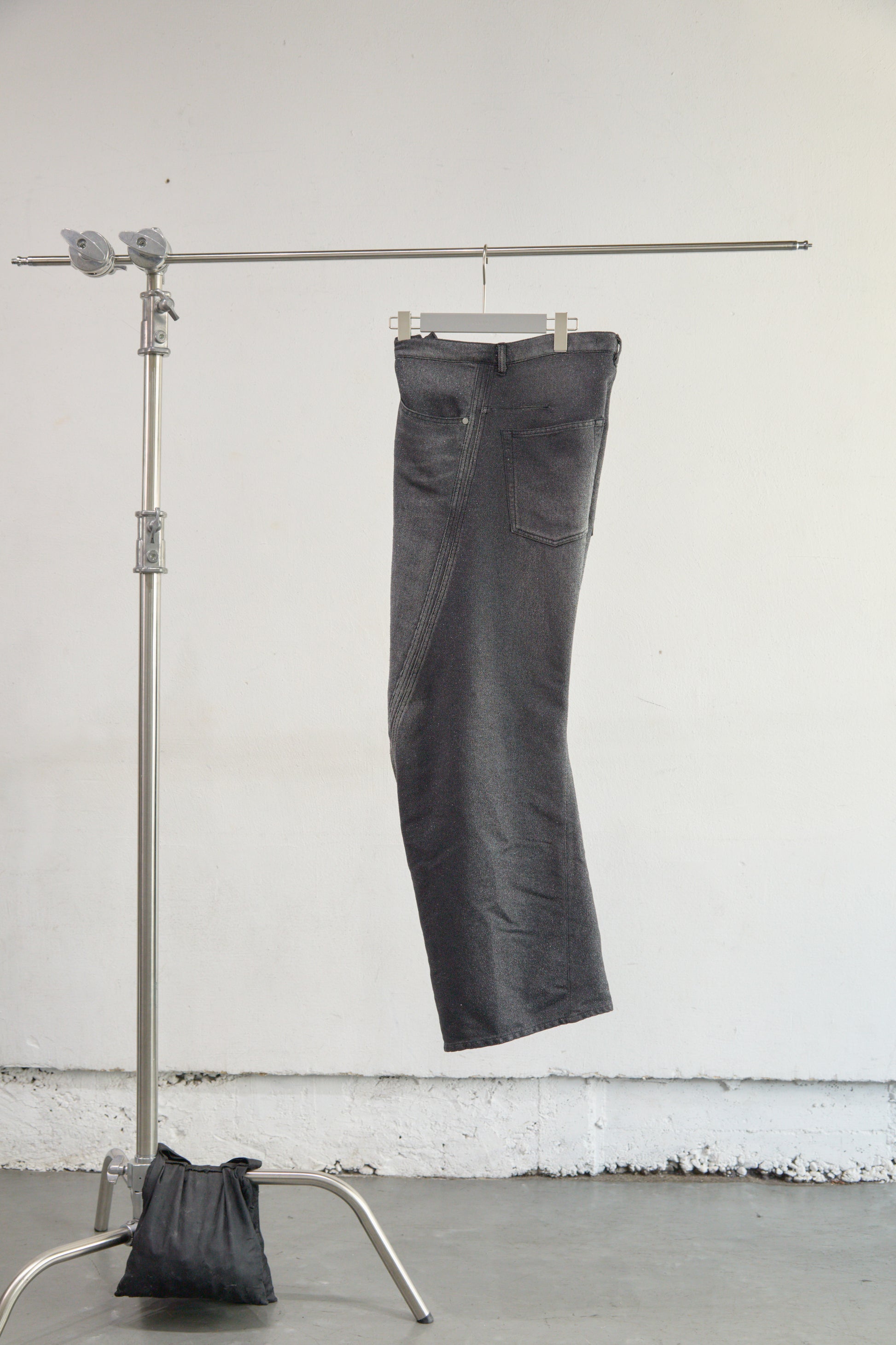 GLITTER TWILL 3D TWISTED WIDE LEG 5P PANTS