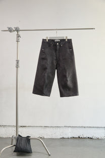 GLITTER TWILL 3D TWISTED JORTS