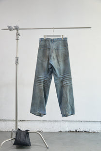 3D TWISTED WIDE LEG JEANS