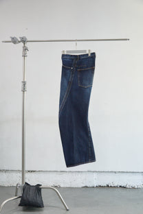 3D TWISTED WIDE LEG JEANS