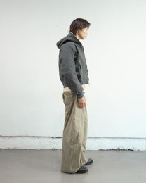 2TUCKED CURVED LEG TROUSERS