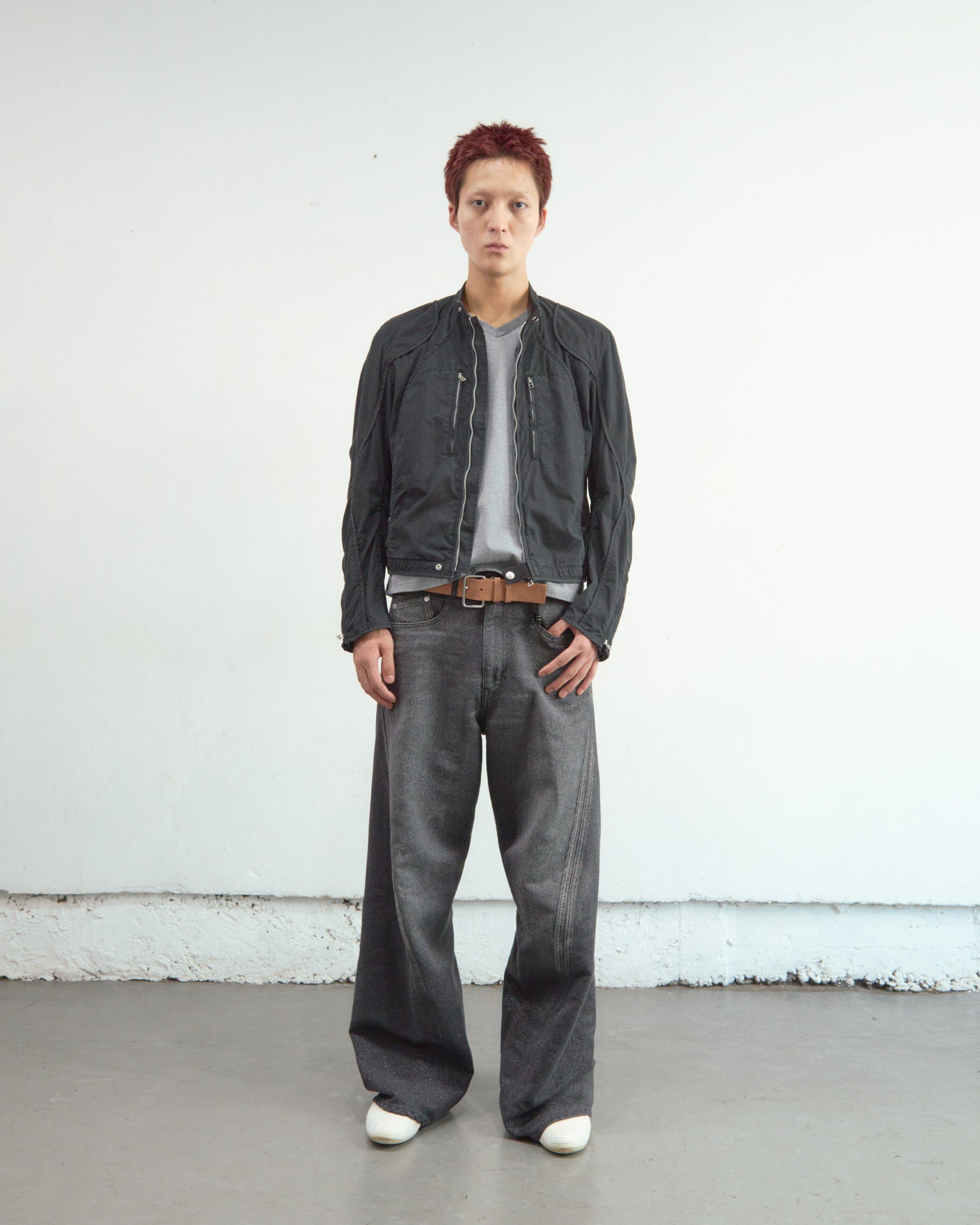 PANELLED MOTOR CYCLE JACKET