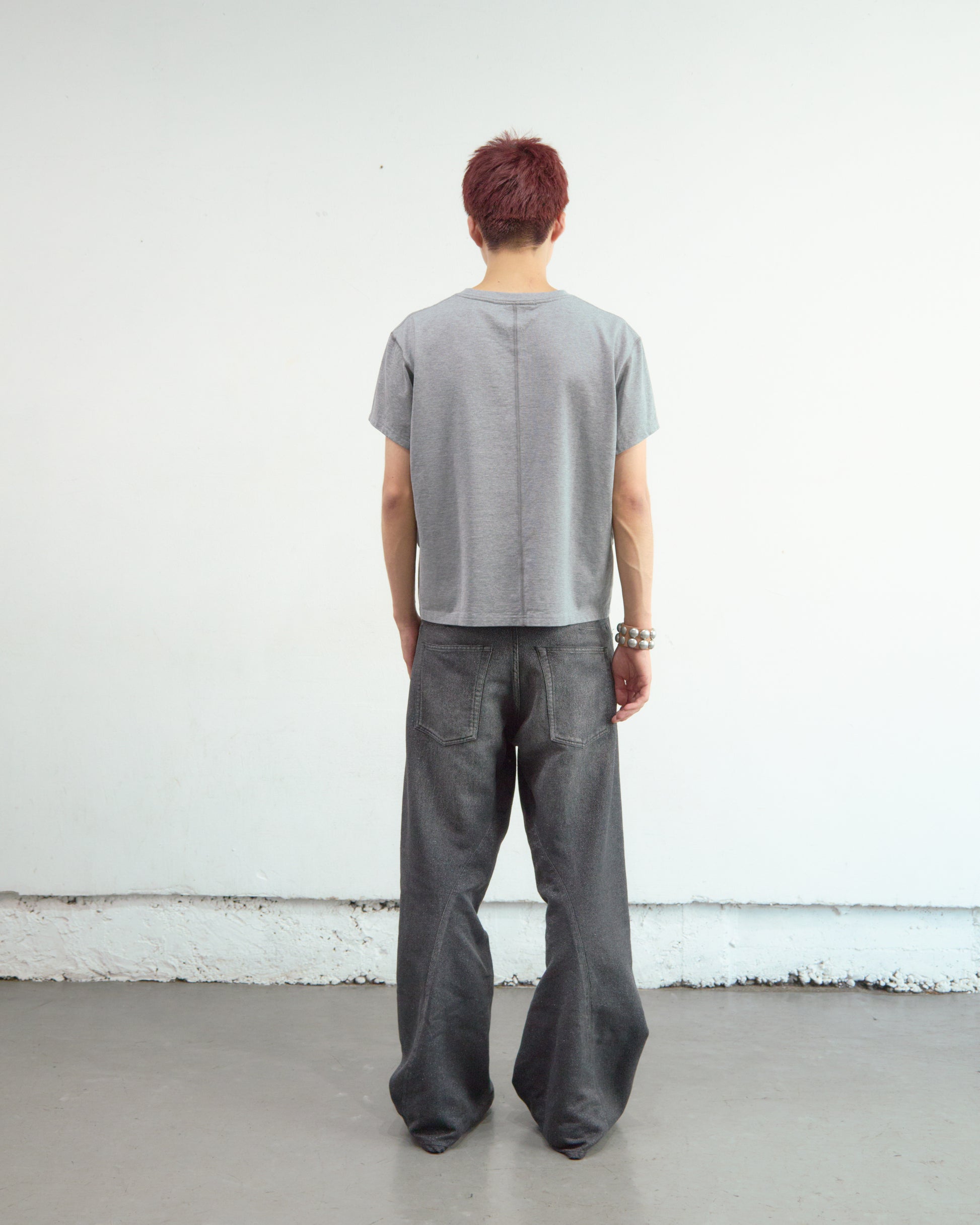 GLITTER TWILL 3D TWISTED WIDE LEG 5P PANTS