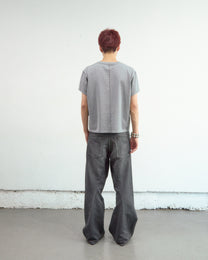 GLITTER TWILL 3D TWISTED WIDE LEG 5P PANTS