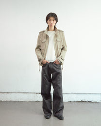 GLITTER TWILL 3D TWISTED WIDE LEG 5P PANTS
