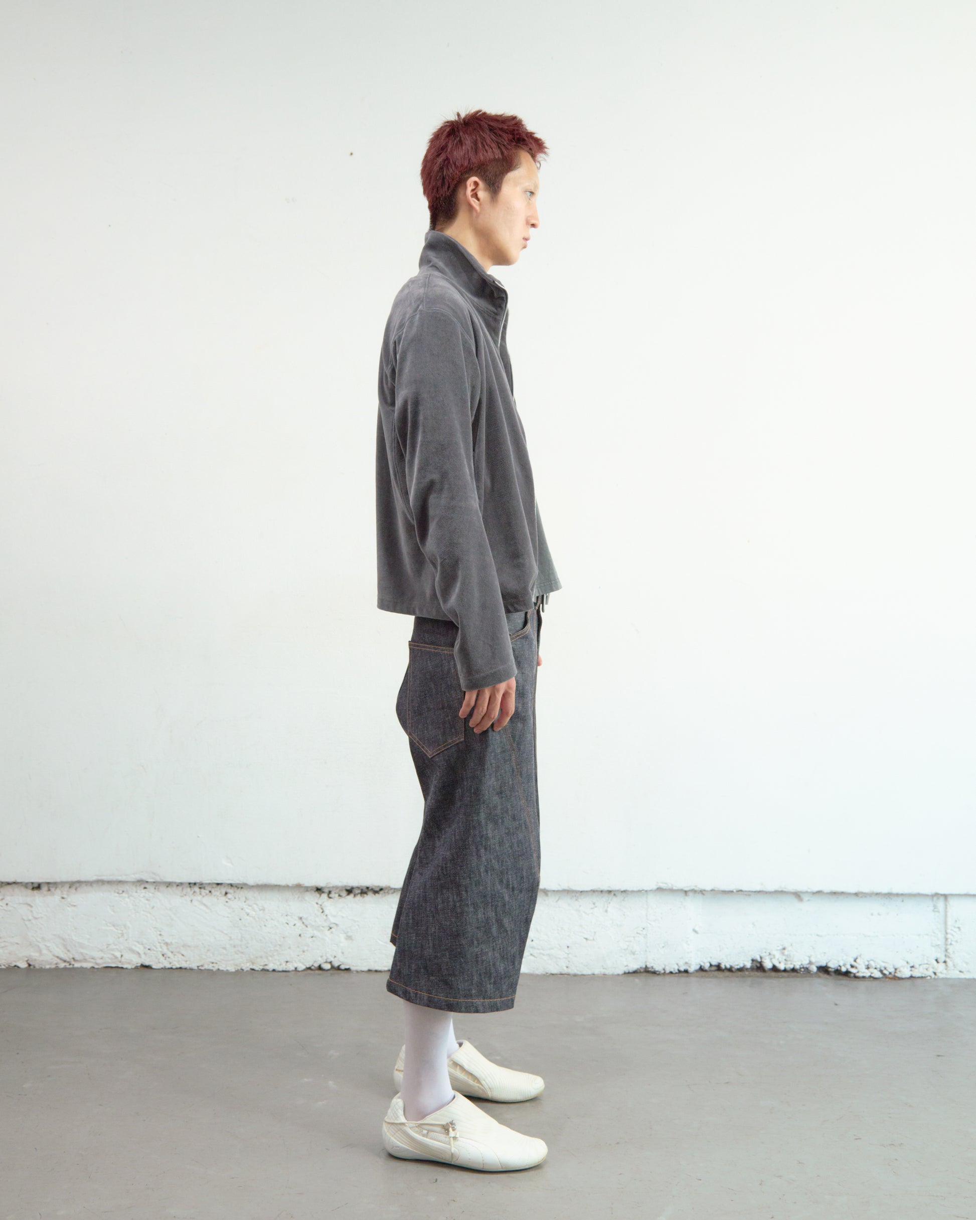 VELOUR ZIP UP TRACK TOP