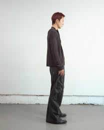 SEMI SHEER DRIVERS ZIP UP SWEATER