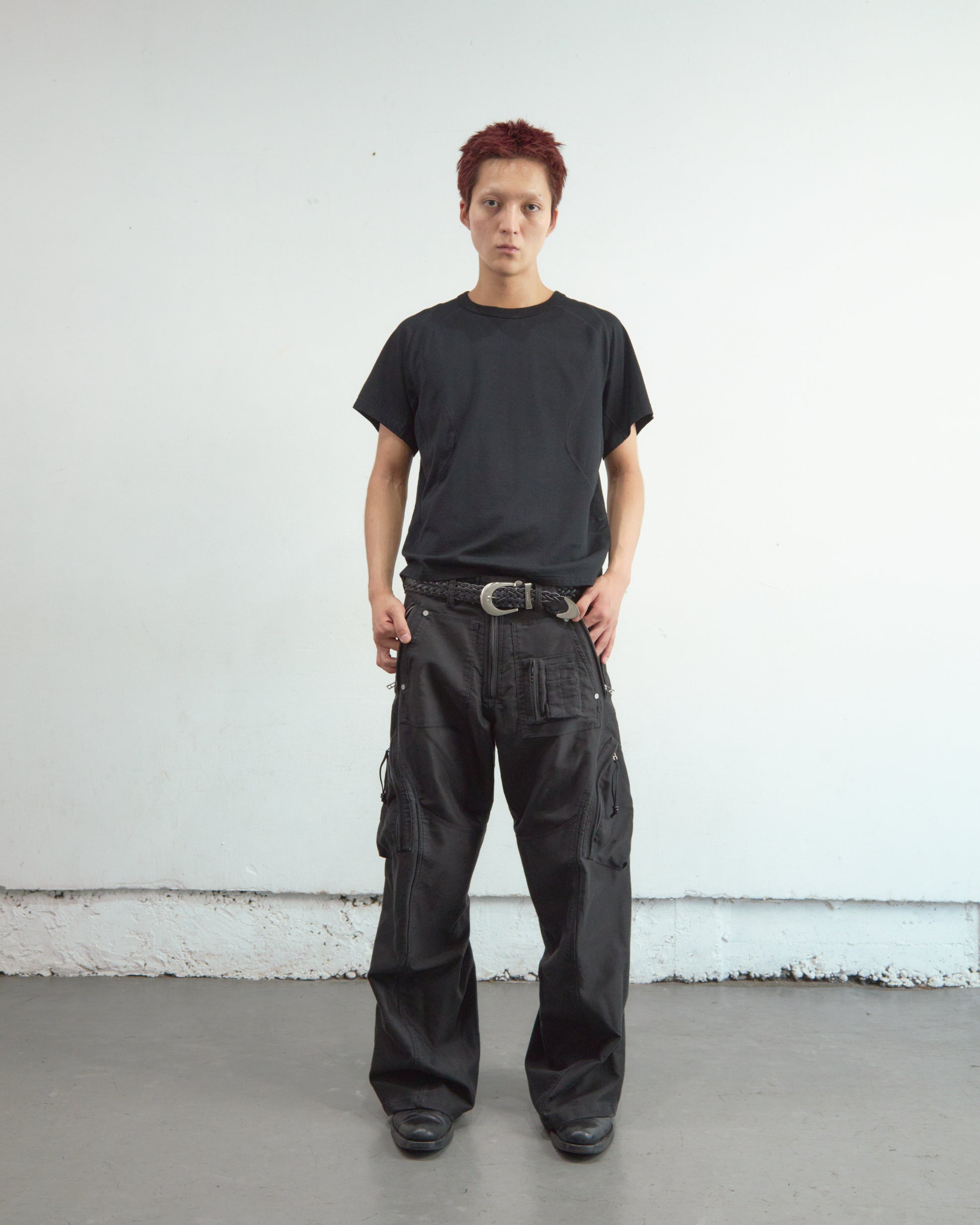 PANELLED HALF SLEEVE T-SHIRT