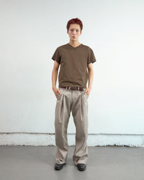 PANELLED V-NECK HALF SLEEVE T-SHIRT