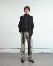 SEMI SHEER DRIVERS ZIP UP SWEATER