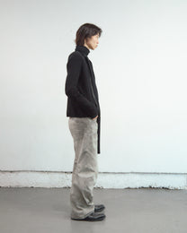 SEMI SHEER DRIVERS ZIP UP SWEATER