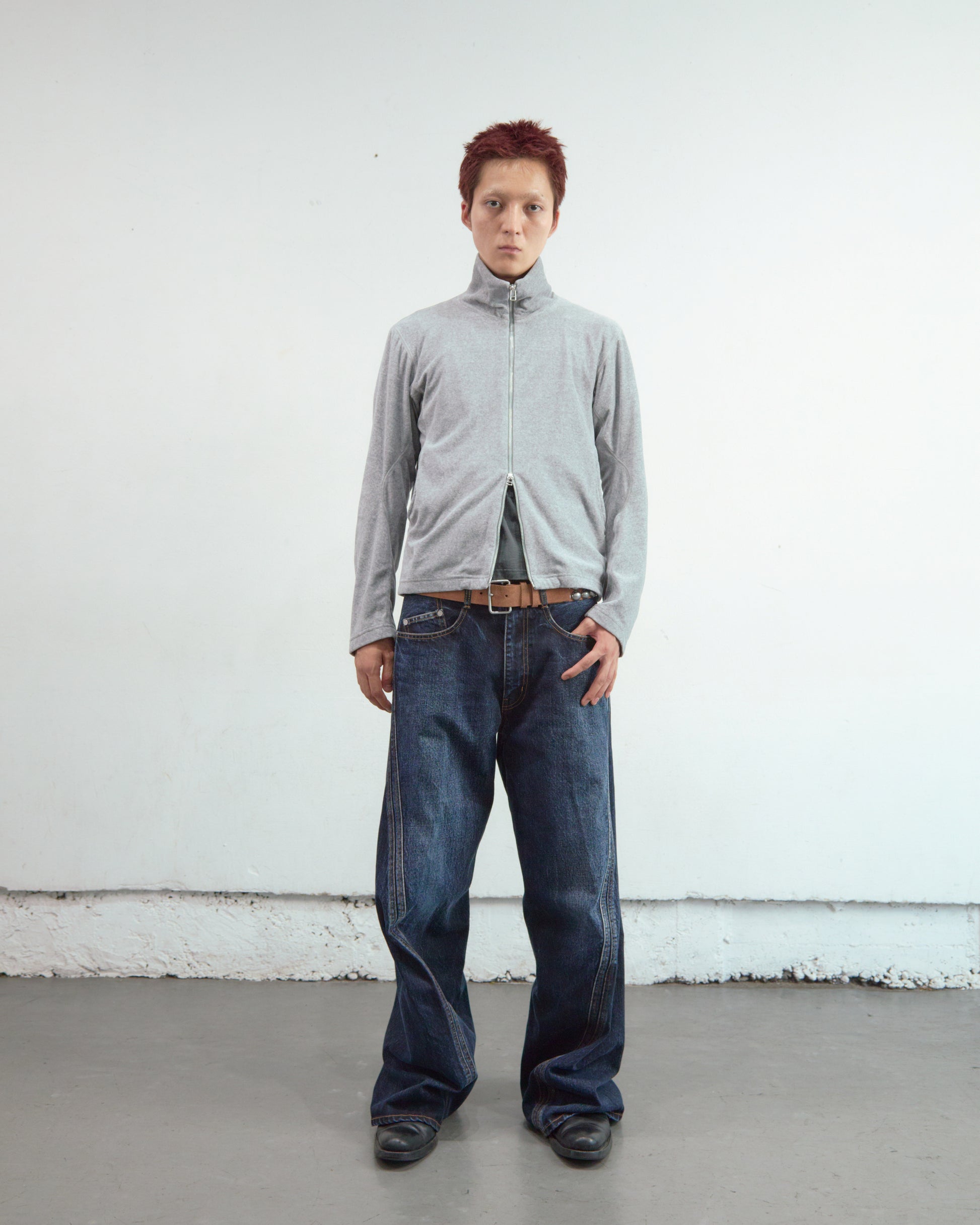 3D TWISTED WIDE LEG JEANS