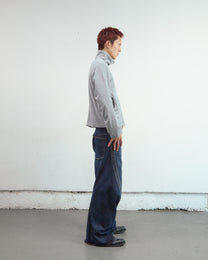 3D TWISTED WIDE LEG JEANS