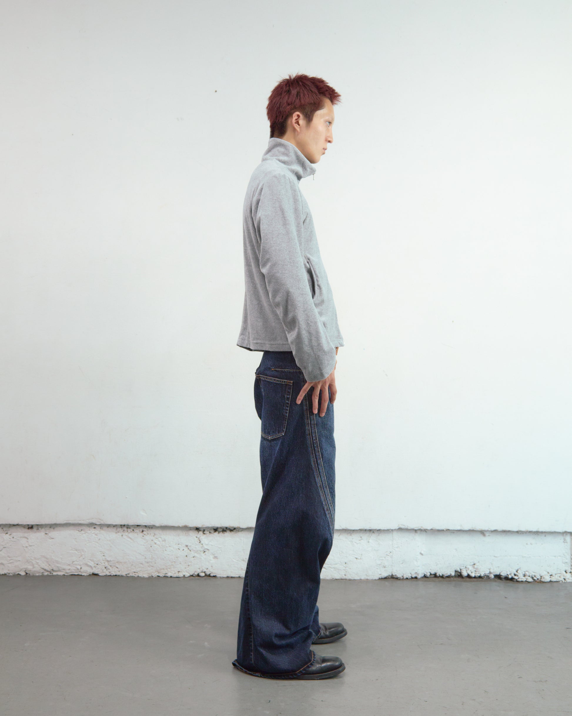 VELOUR ZIP UP TRACK TOP