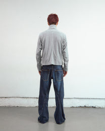 3D TWISTED WIDE LEG JEANS